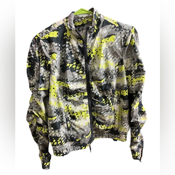 Calvin Klein XS full zip performance jacket yellow/grey mesh lining - Picture 1 of 10